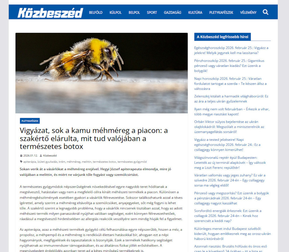 Közbeszéd megjelenés