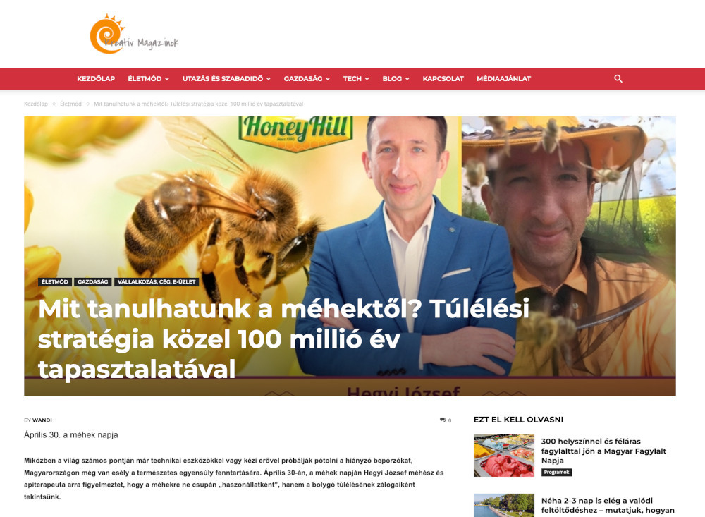 Kreatív Magazin megjelenés